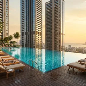 Swimming pool at TVS Emerald Avalon